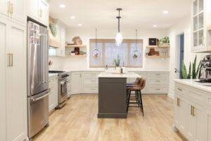 Cabinets in kitchen